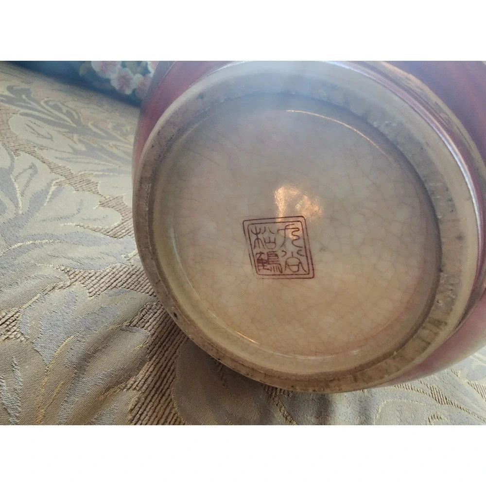 Antique Japanese Satsuma Vase Arhat figures Meiji‎ period